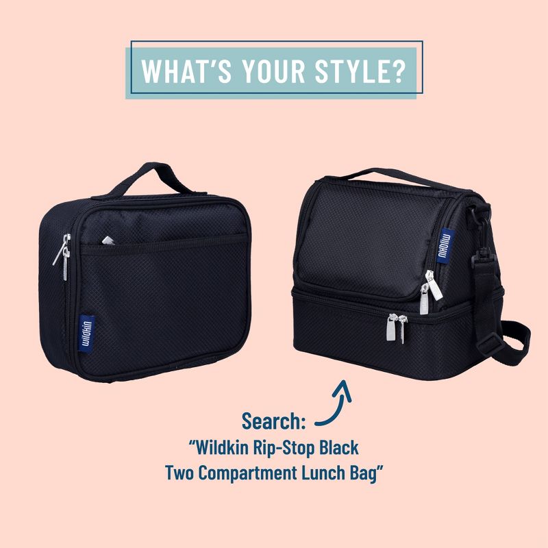 Wildkin Rip-Stop Black Lunch Box