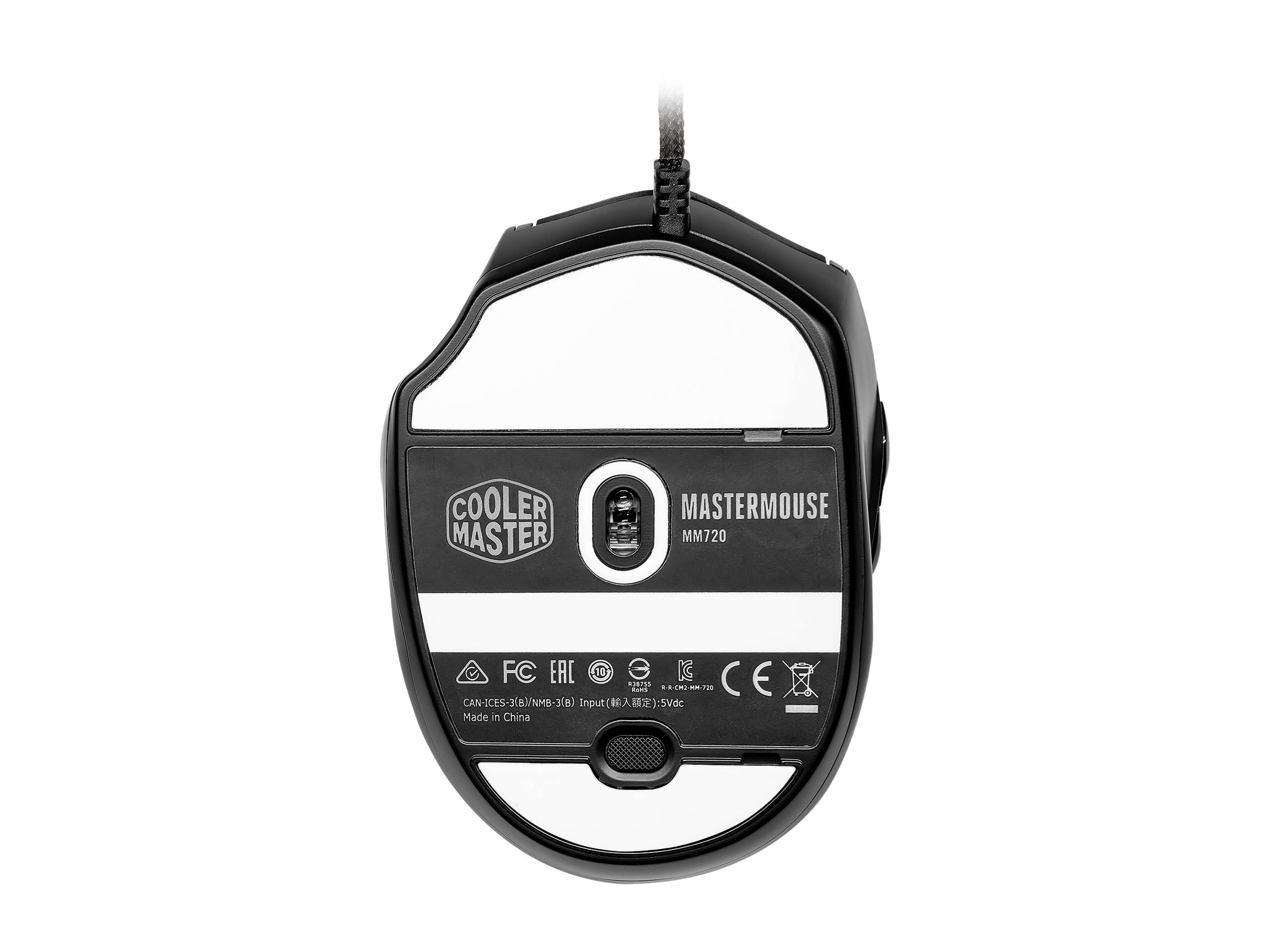 Cooler Master MM720 Black Matte Lightweight Gaming Mouse with Ultraweave Cable, 16000 DPI Optical Sensor, RGB and Unique Claw Grip Shape