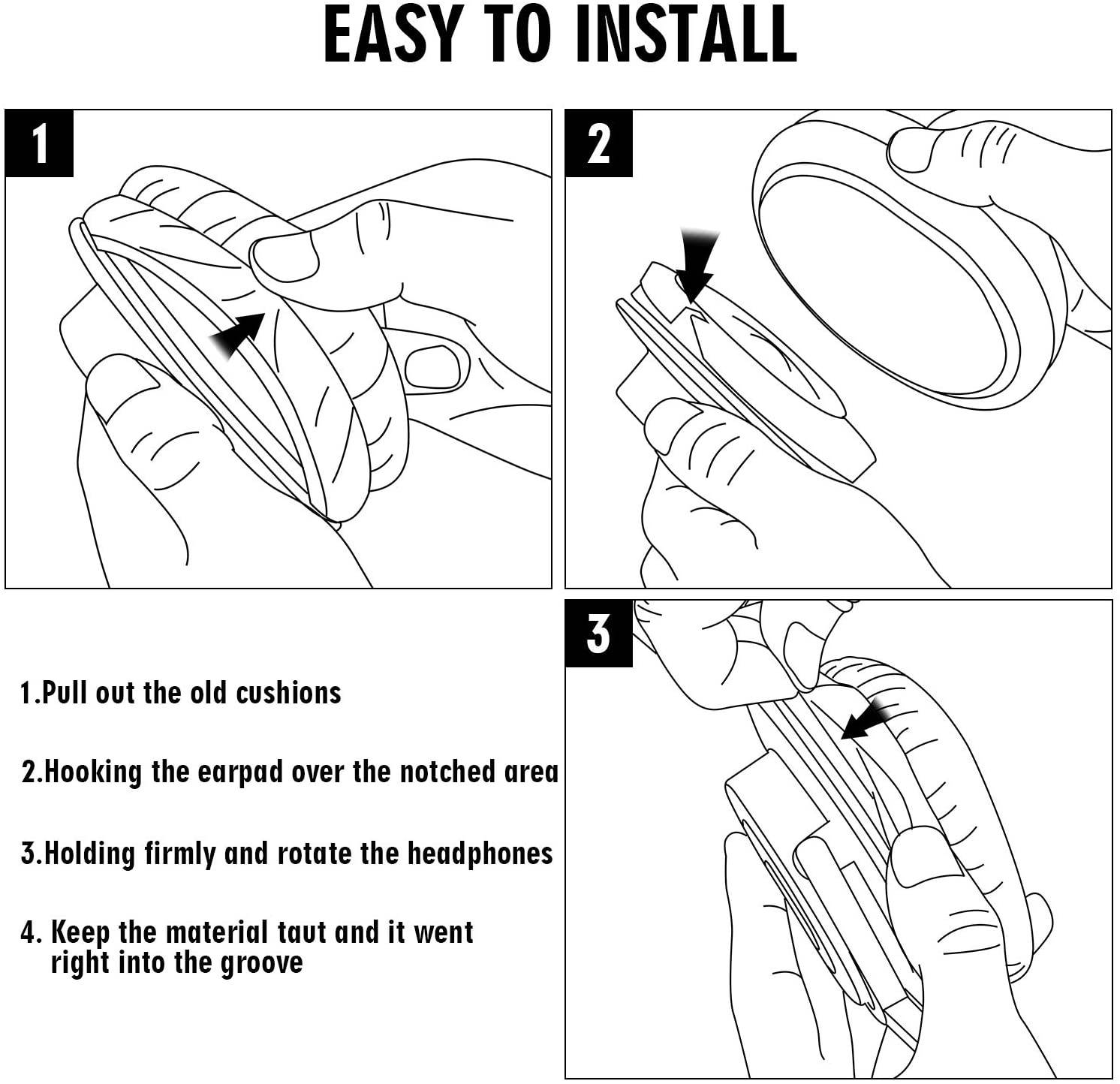 Replacement Earpads for Sony MDR-RF970R 960R RF925R RF860F RF985R Headphones Ear Pads Cushion Headset Ear Cover with Memory Form(Grey)