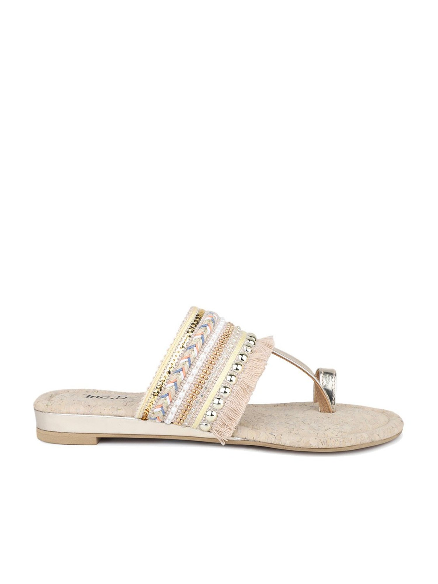 Inc.5 Women's Gold Toe Ring Sandals