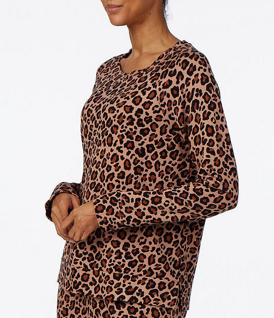 iRelax Animal Print Brushed French Terry Raglan Coordinating Sleep Top