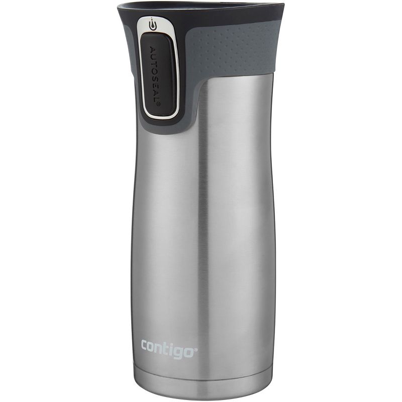 Contigo Autoseal West Loop 2.0 Travel Mug with Easy Clean Lid-2 Pack-Blue/Silver