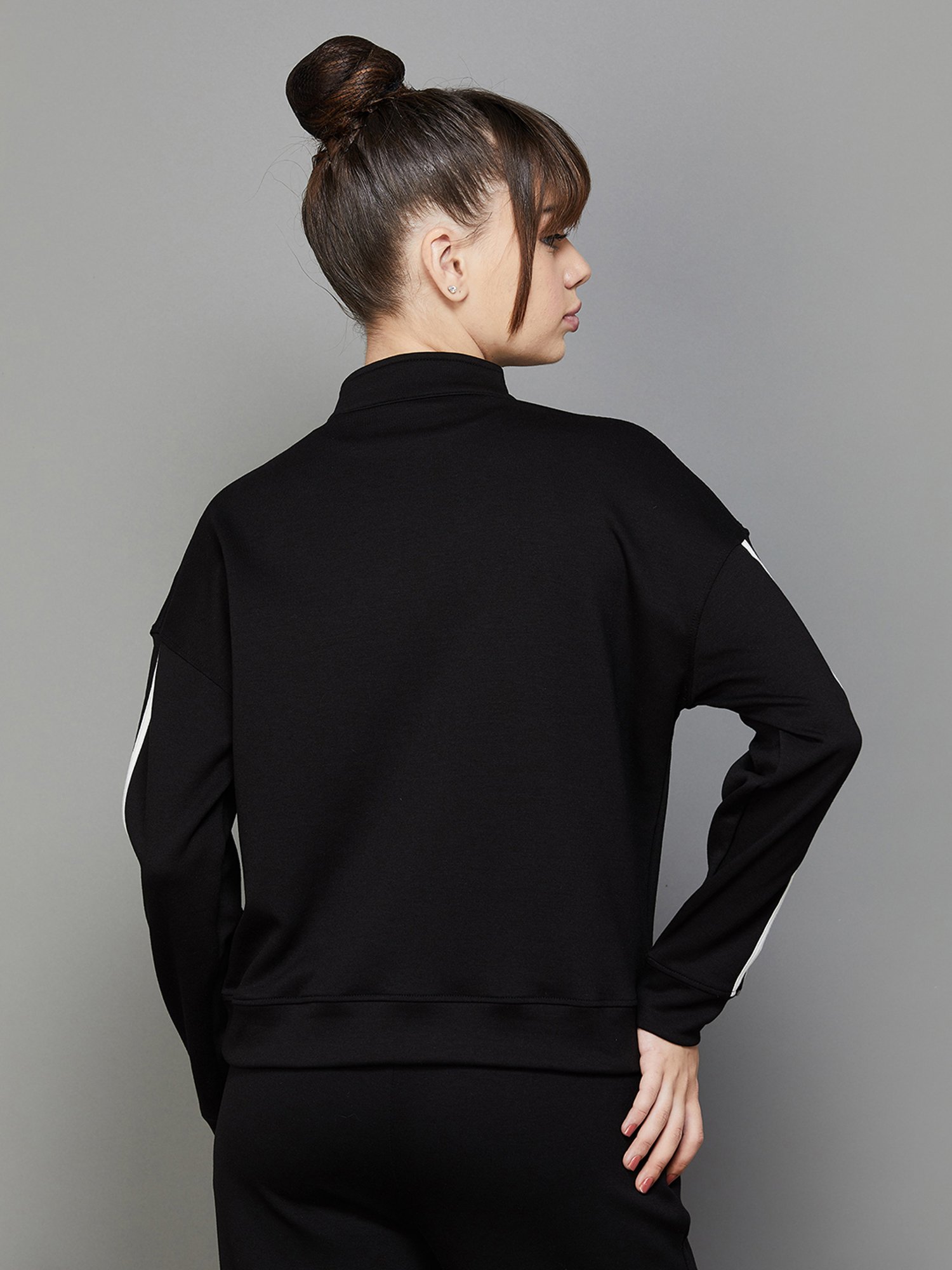 KAPPA Black Printed Sports Sweatshirt