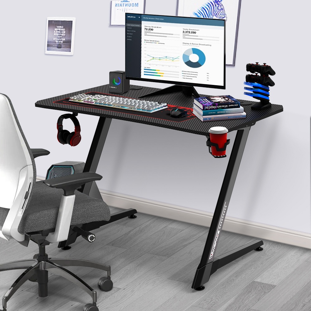 44IN Gaming Table Computer Desk Laptop PC Study Writing Table Office Ergonomic