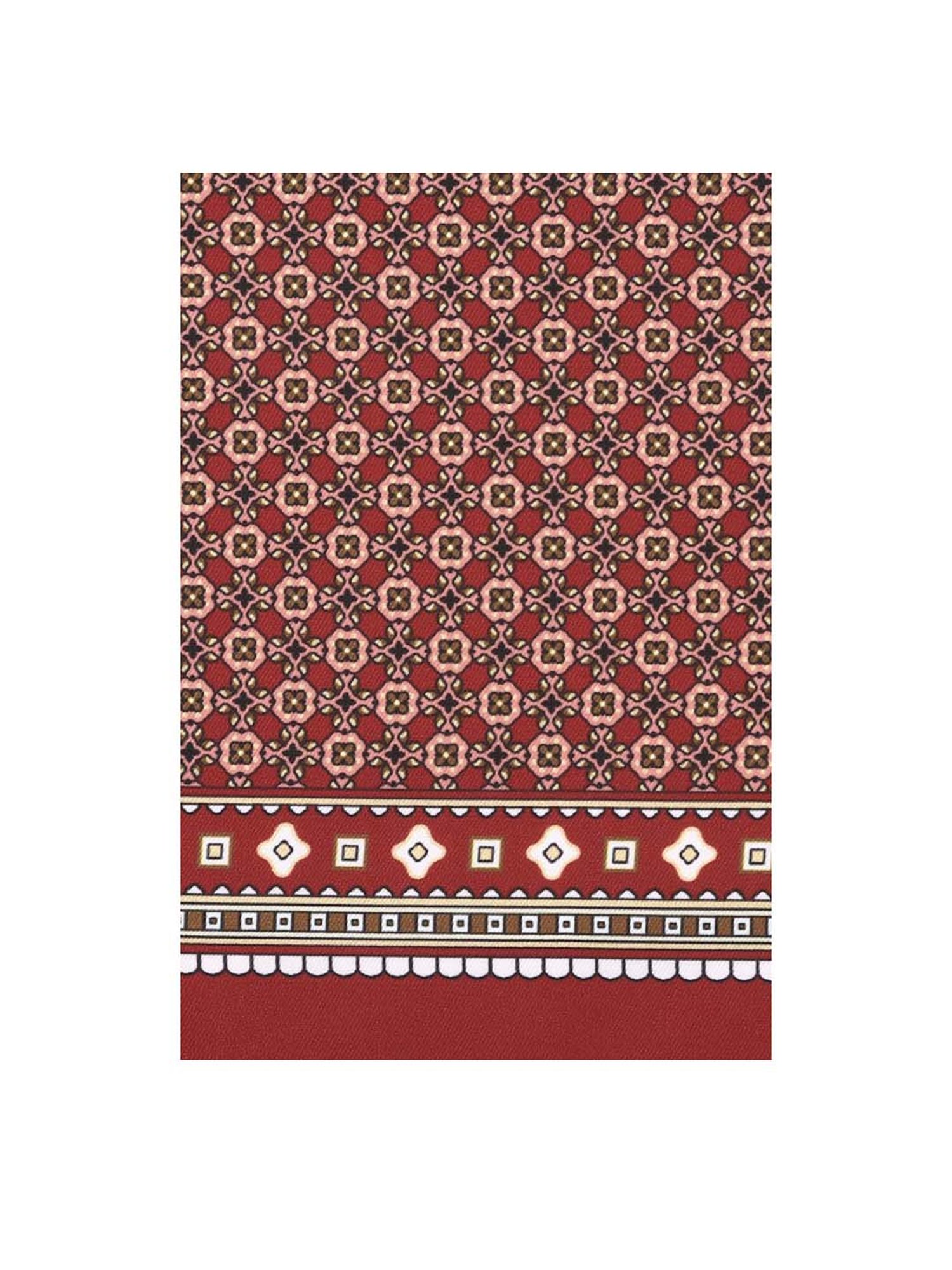 Peter England Maroon Printed Pocket Square