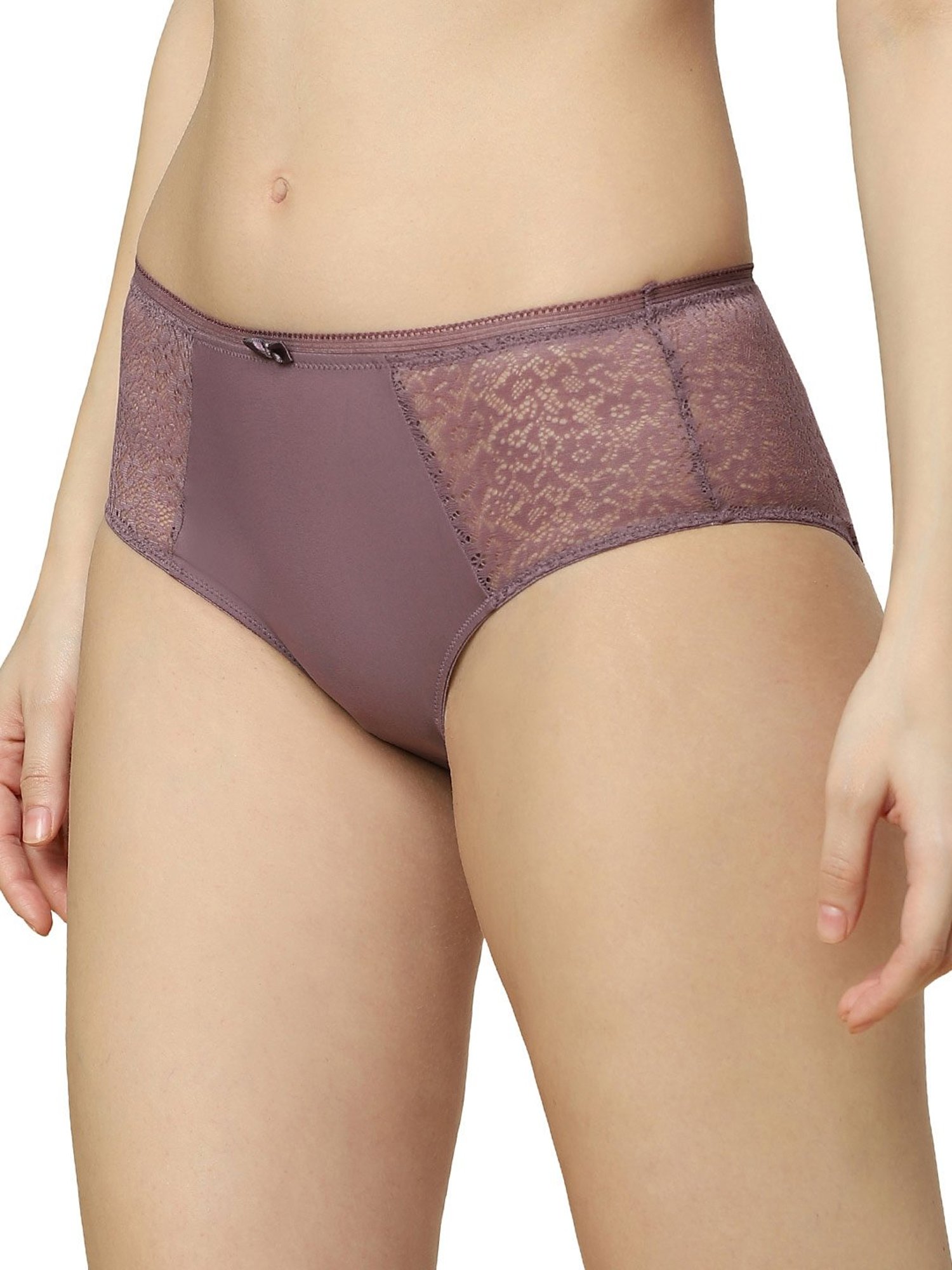 Triumph Brown Self Pattern Hipster Panty