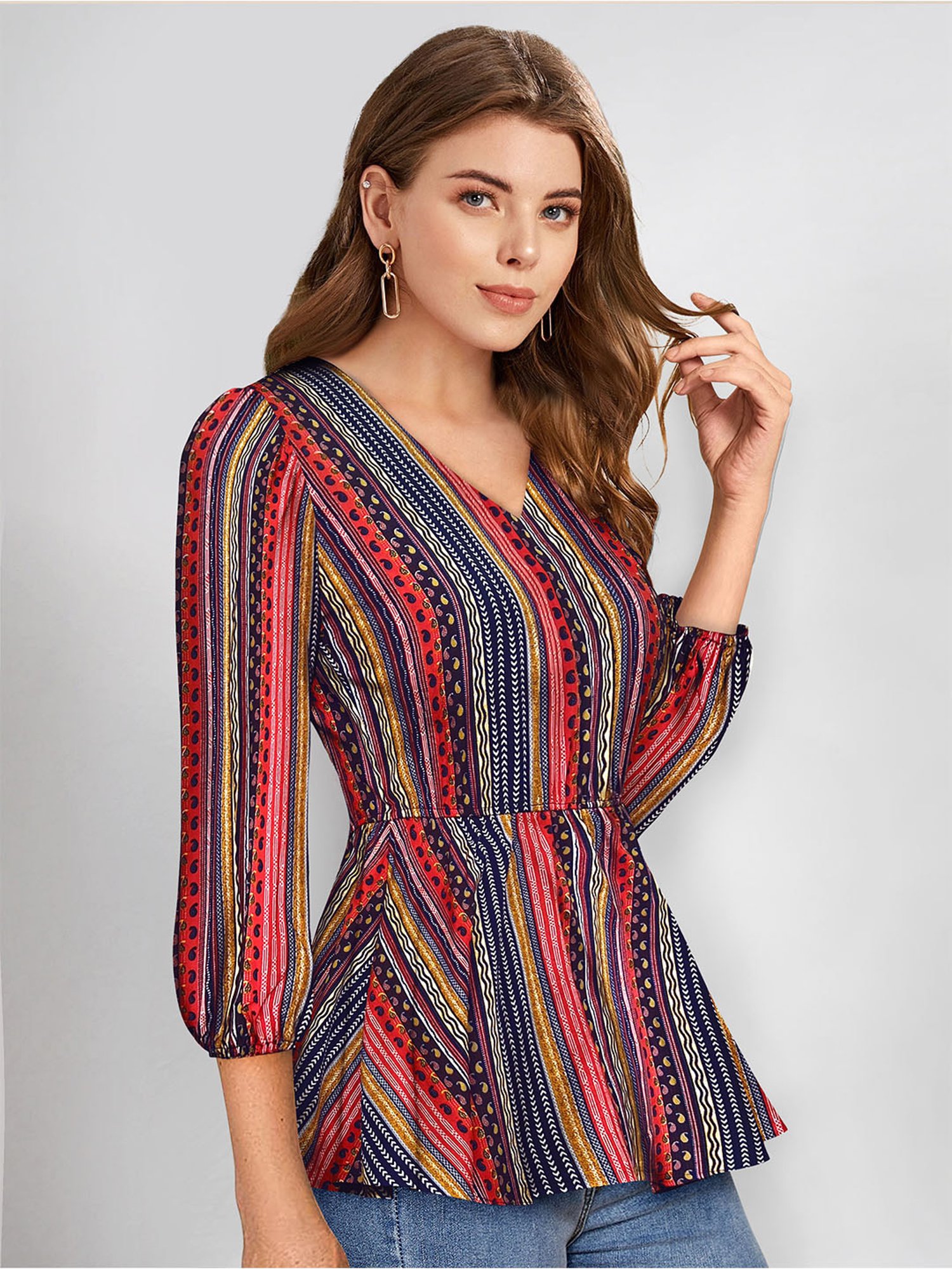 KERI PERRY Multicolor Printed Top