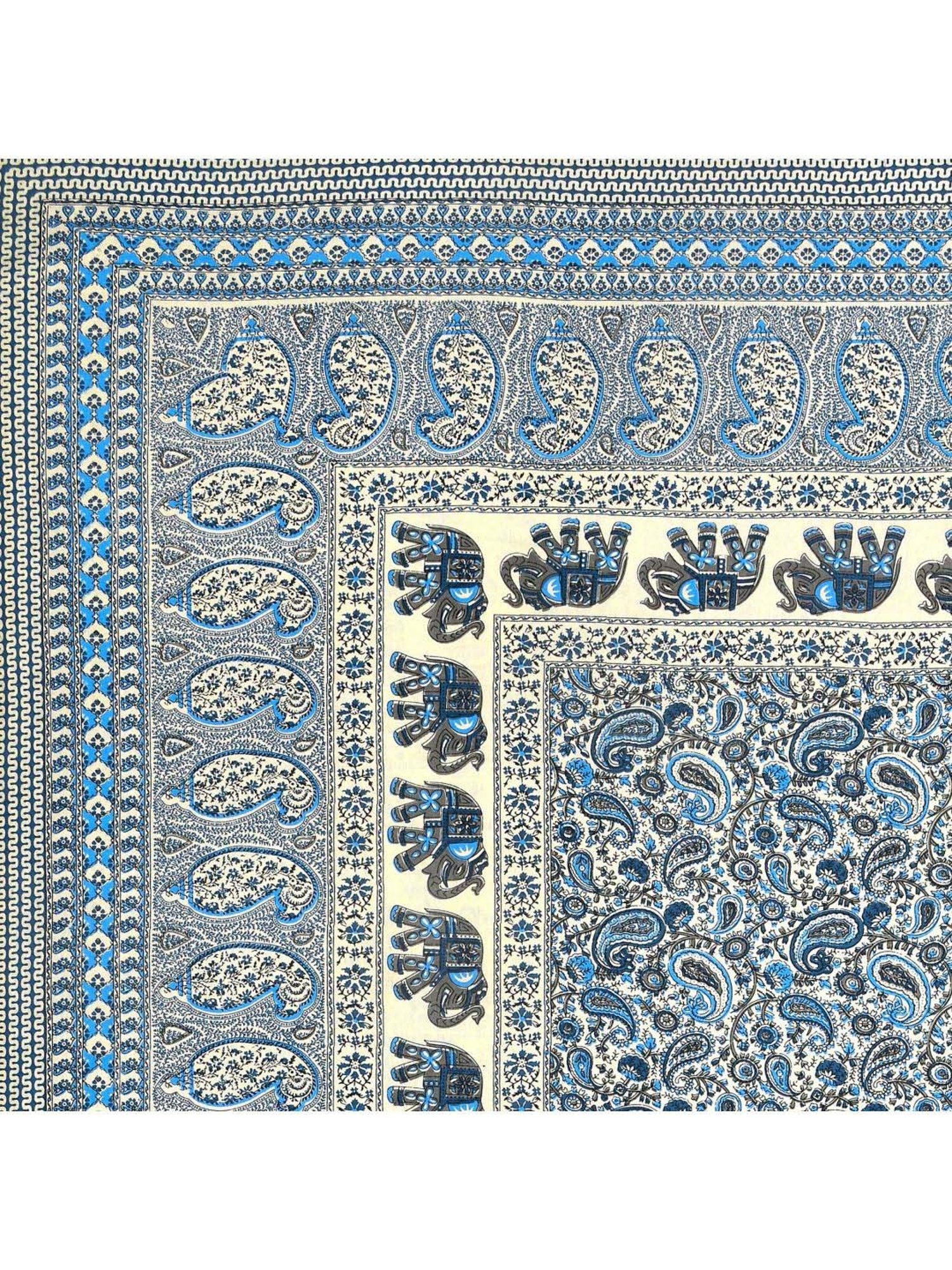 JaipurFabric Blue Cotton 180 TC Double Bedsheet with 2 Pillow Covers