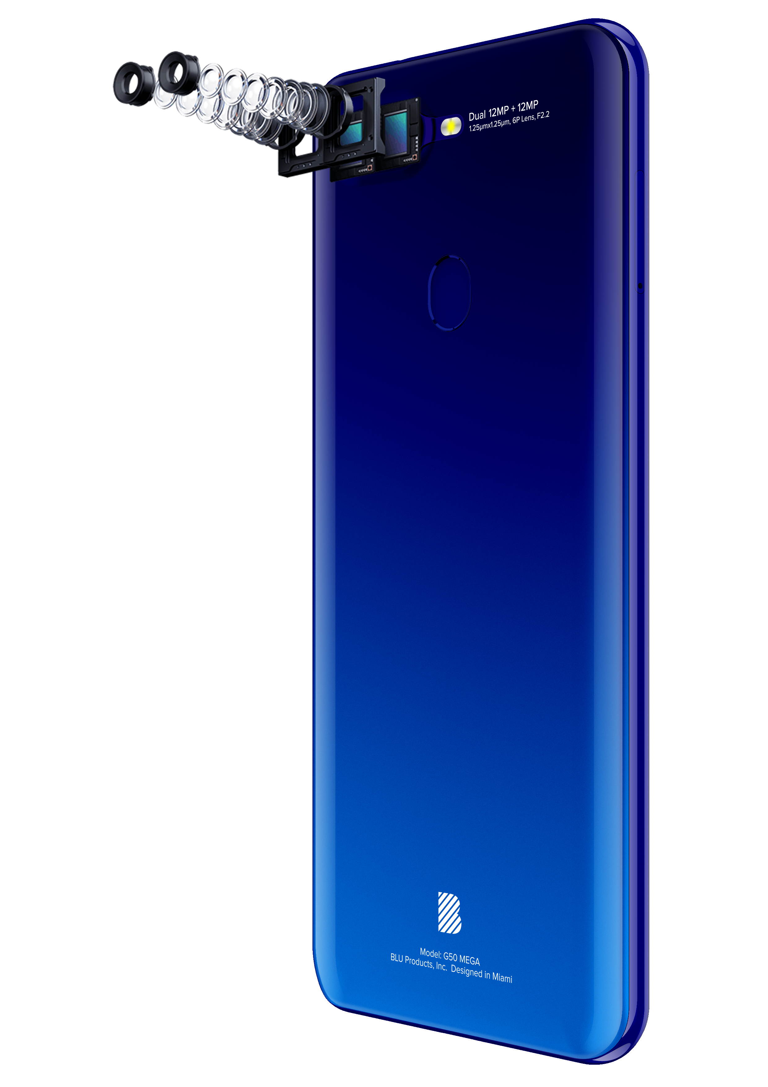 BLU G50 Mega G0390WW 32GB GSM Unlocked Android Smart Phone - Red