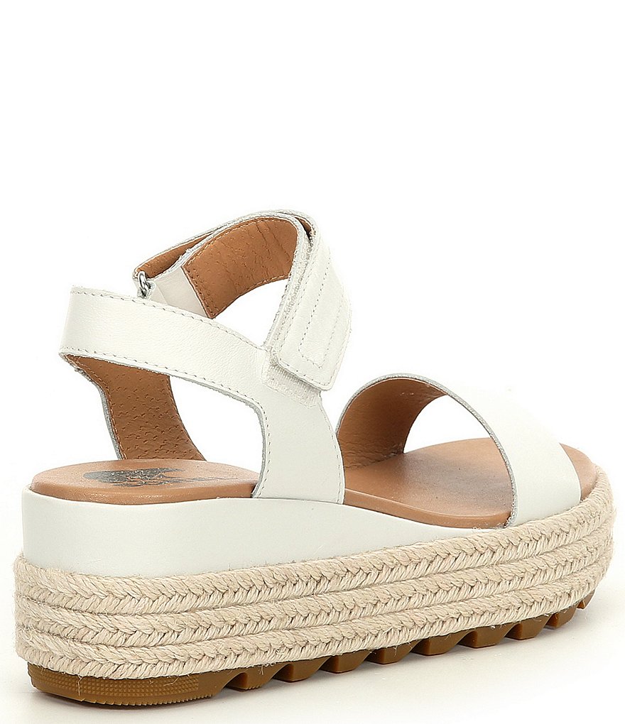 Sorel Cameron Leather Flatform Espadrille Sandals