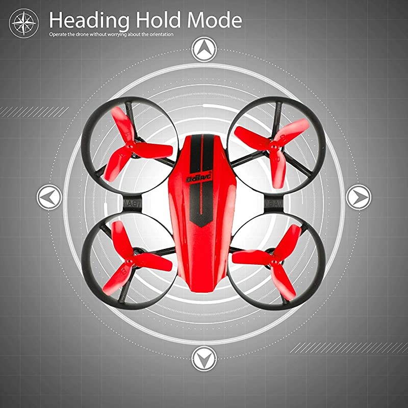 U46 Mini Drone for Kids 24Ghz RC Drones with Auto Hovering Headless Mode Nano Quadcopter Red