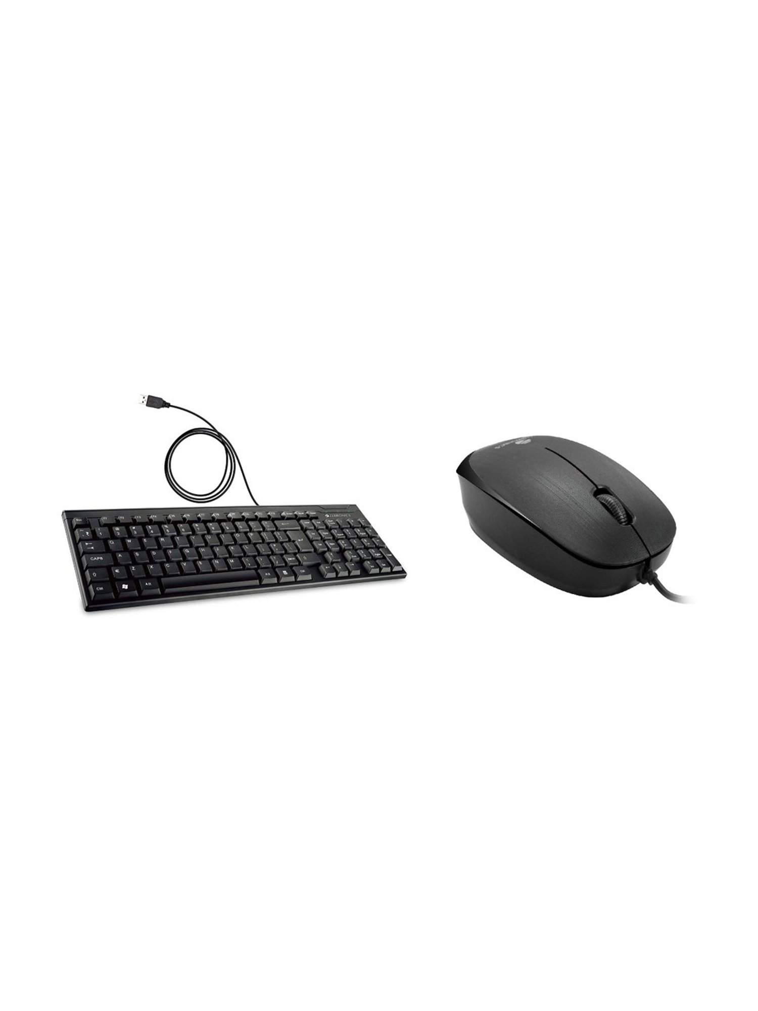 Zebronics K35 Wired USB Desktop Keyboard & Power Mouse (Black)