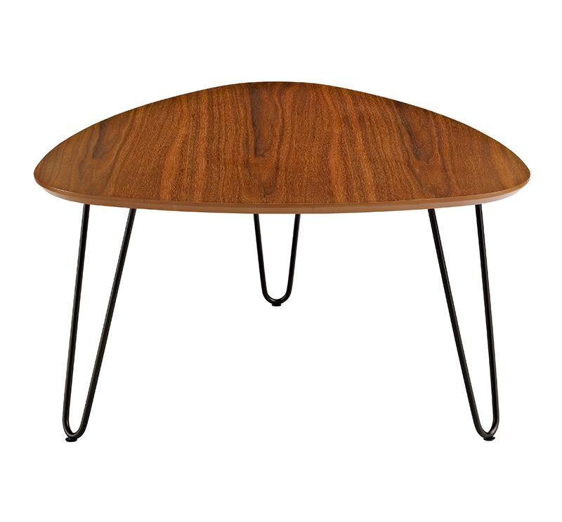 32" Hairpin Leg Wood Coffee Table - Walnut - Saracina Home