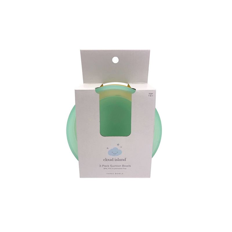 Suction Bowls - 3pk – Cloud Island™ Green/Gray/Yellow