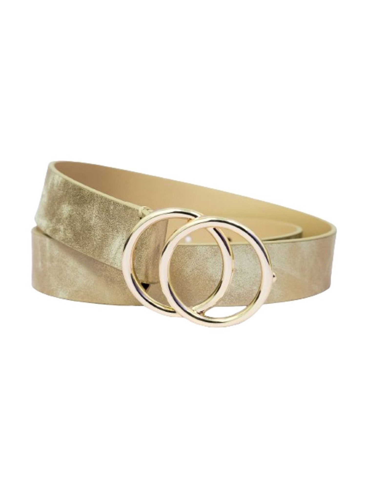 BELWABA Golden Leather Casual Belt for Women
