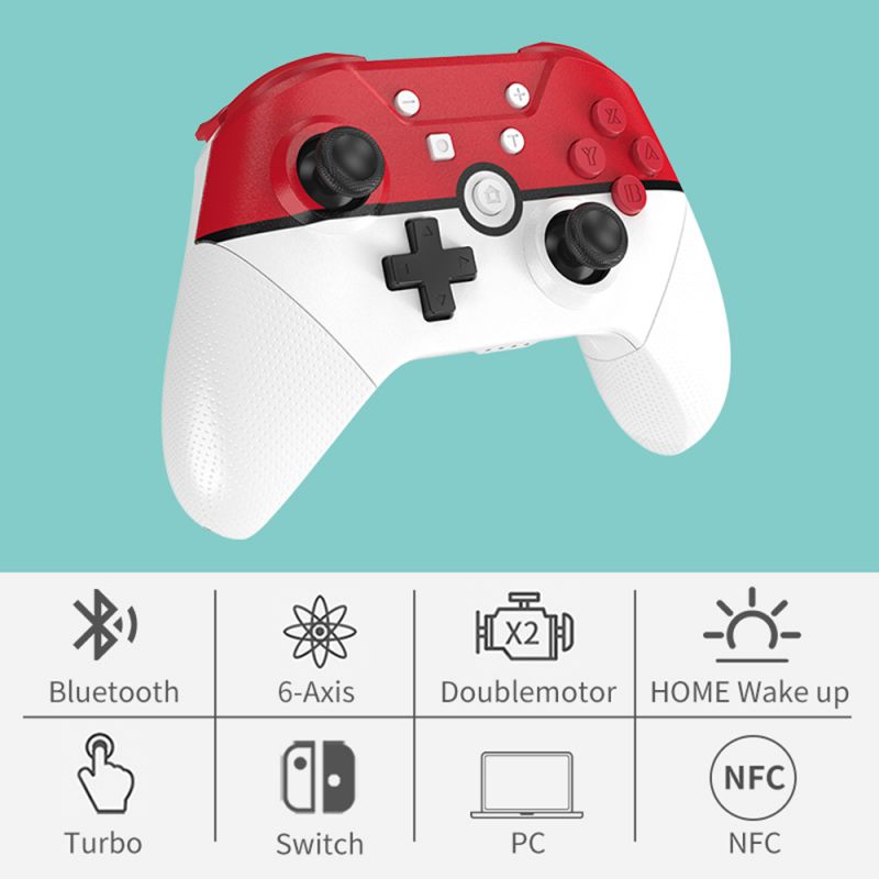 NS Lite Wireless Gamepad For Nintend Switch Pro Controller have NFC Turbo 6-Axis Doublemotor 3D Game Joysticks