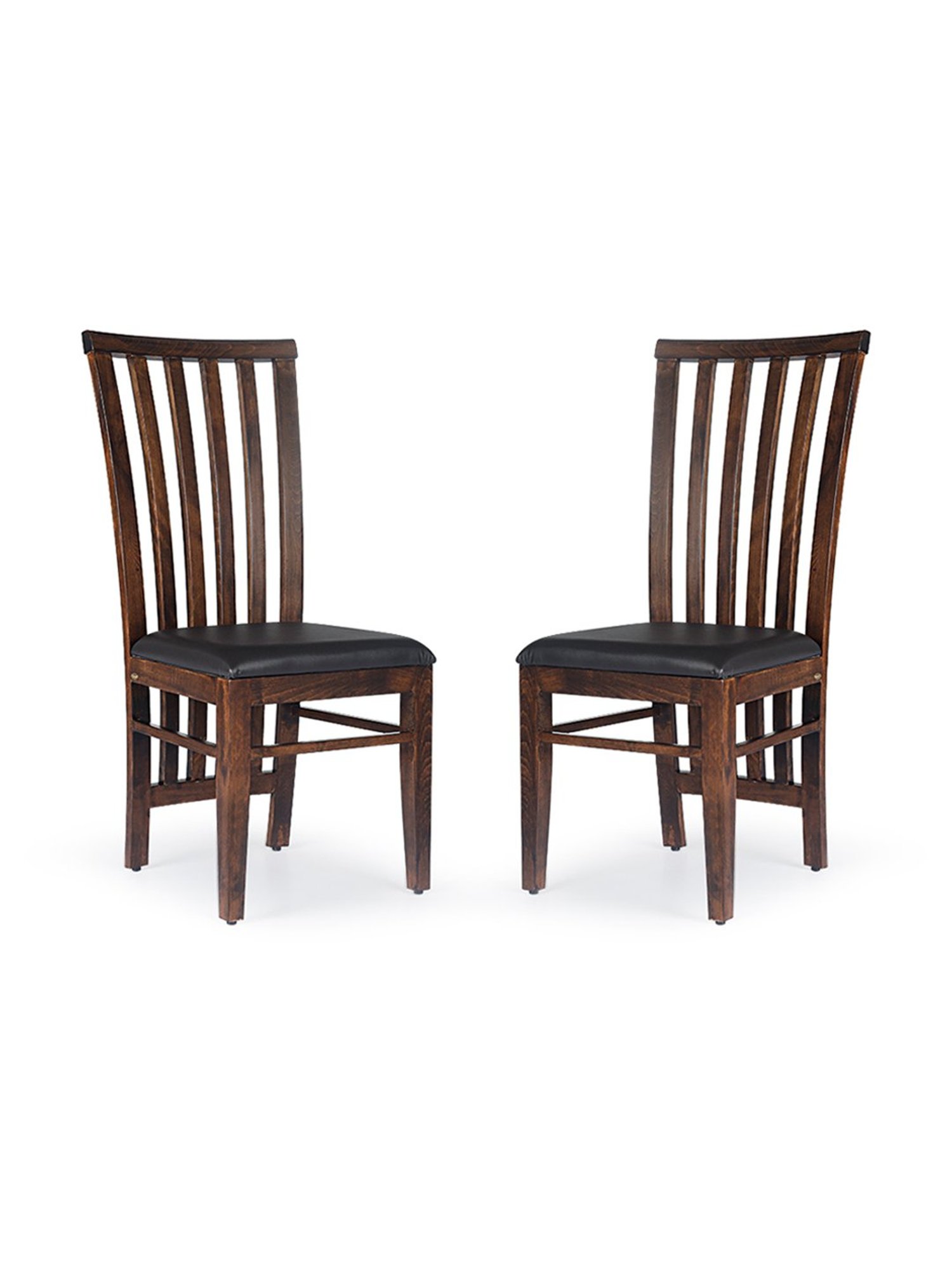 Durian Gerald Eerie Black & Brown Wood 2 Seater Dining Chair