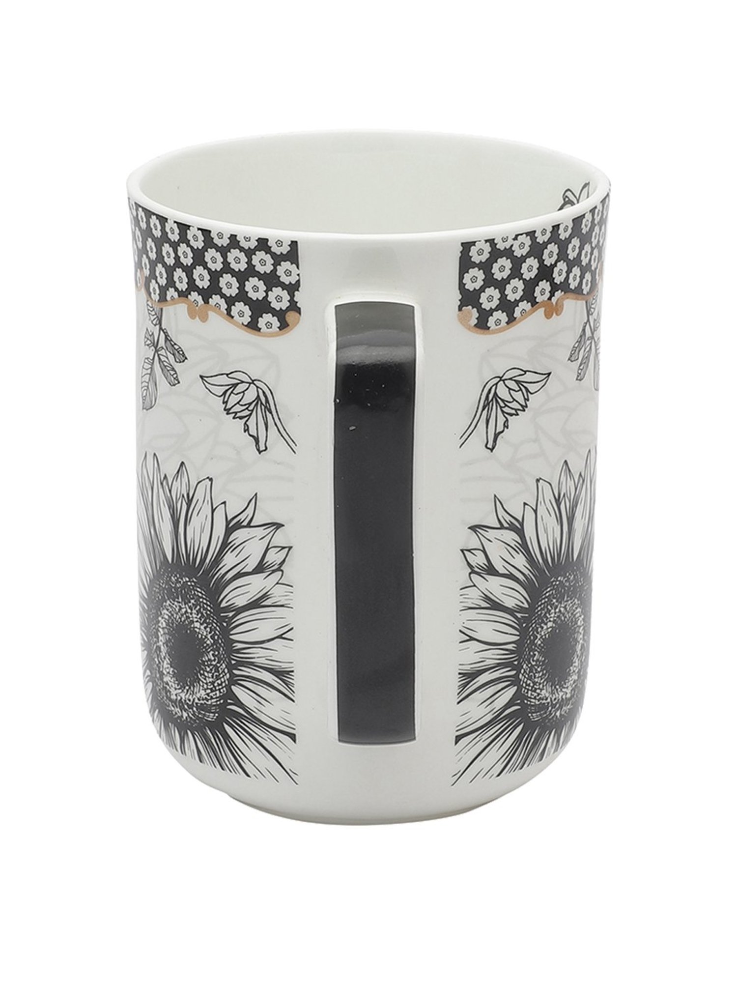 Clay Craft Multicolor Fine Ceramic Abstract Milk Mug - 350 ml - 1 Pc