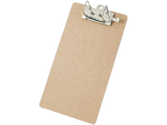 Saunders 05713 Hardboard Arch Clipboard, 2" Capacity, Holds 8-1/2"w x 14"h, Brown