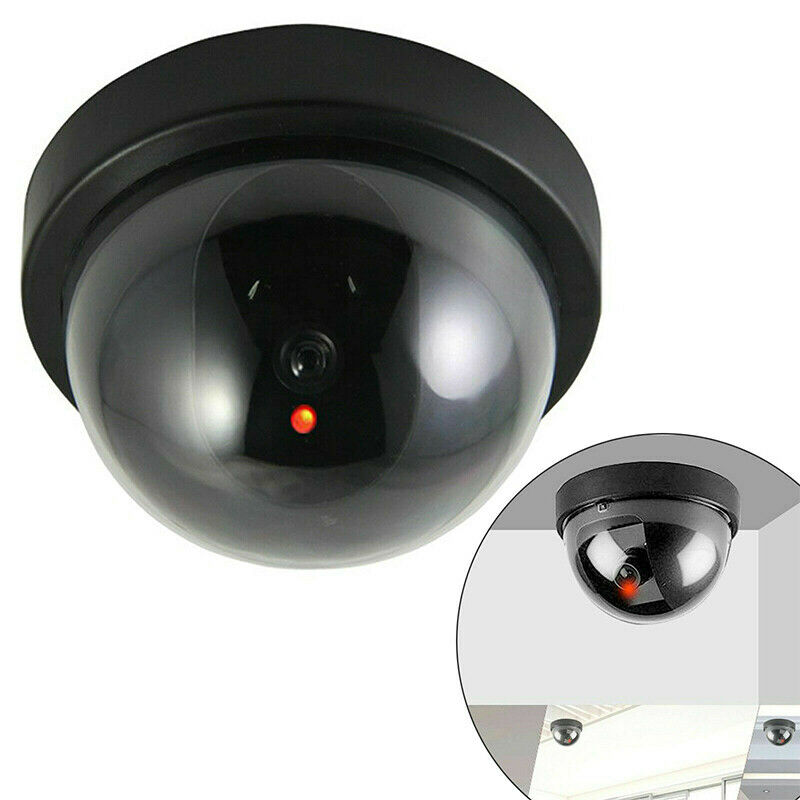 Dummy CCTV Security Camera Surveillance Cam with Fake IR LED Flashing Light Outdoor Indoor Wireless Battery Powered Work Eyeball Camera
