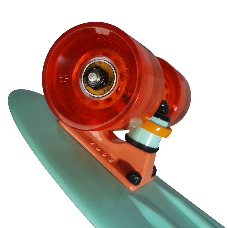 Kryptonics 22.5" Originals Skateboard - Orange /Teal
