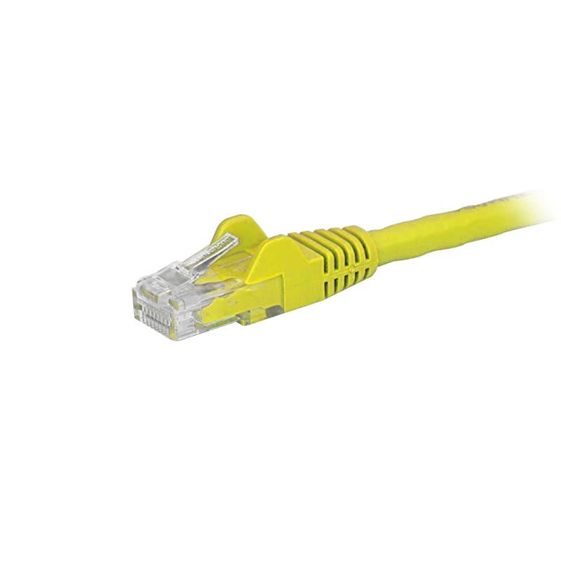 com 6in CAT6 Ethernet Cable - Yellow CAT 6 Gigabit Ethernet Wire -650MHz 100W PoE RJ45 UTP Network/Patch Cord Snagless w/Strain Relief Fluke Tested/Wiring is UL Certified/TIA (N6PATCH6INYL)