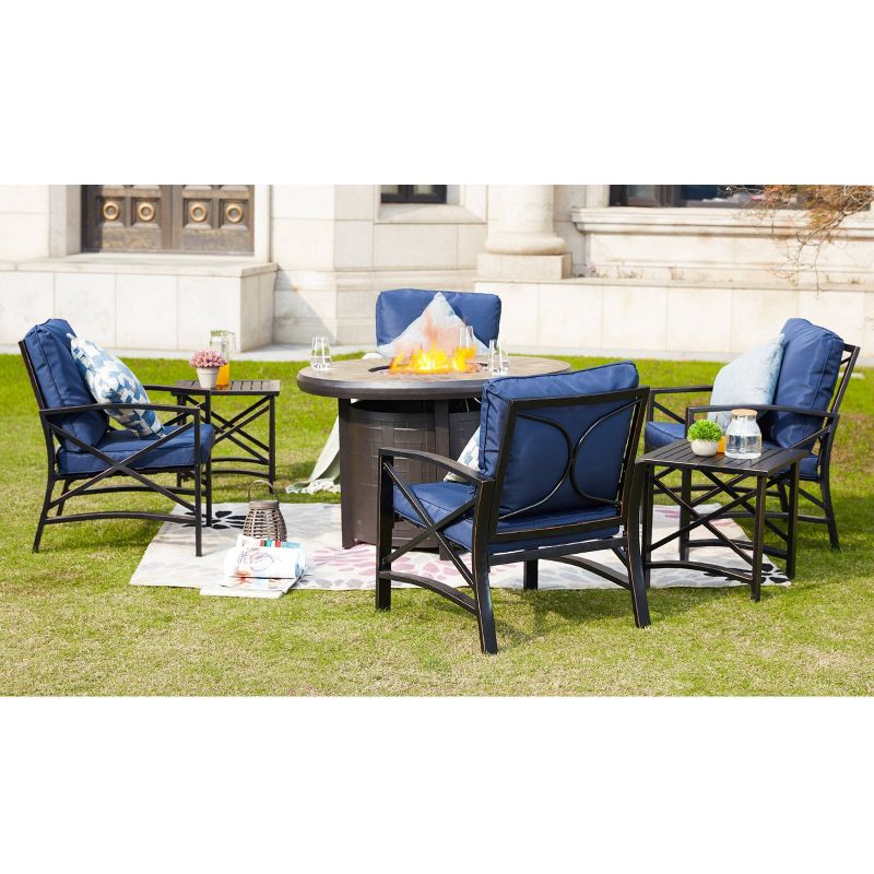6pc Patio Fire Seating Set - Patio Festival