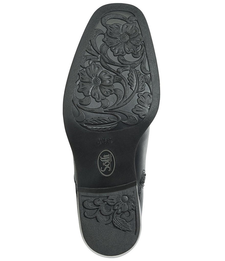 Sofft Canelli Leather Double Zipper Block Heel Booties