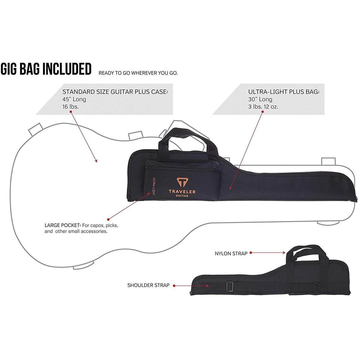 Traveler Guitar Ultra-Light Acoustic Travel Guitar, Vintage Red #ULA VRDM