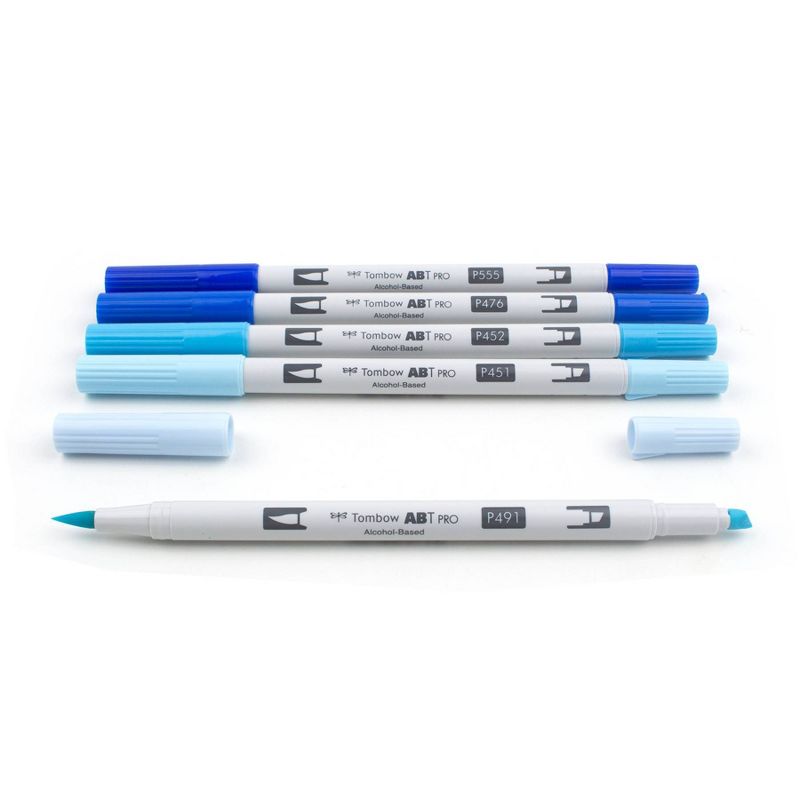 5ct ABT PRO Dual-Tip Alcohol Based Art Markers Blue Tones - Tombow