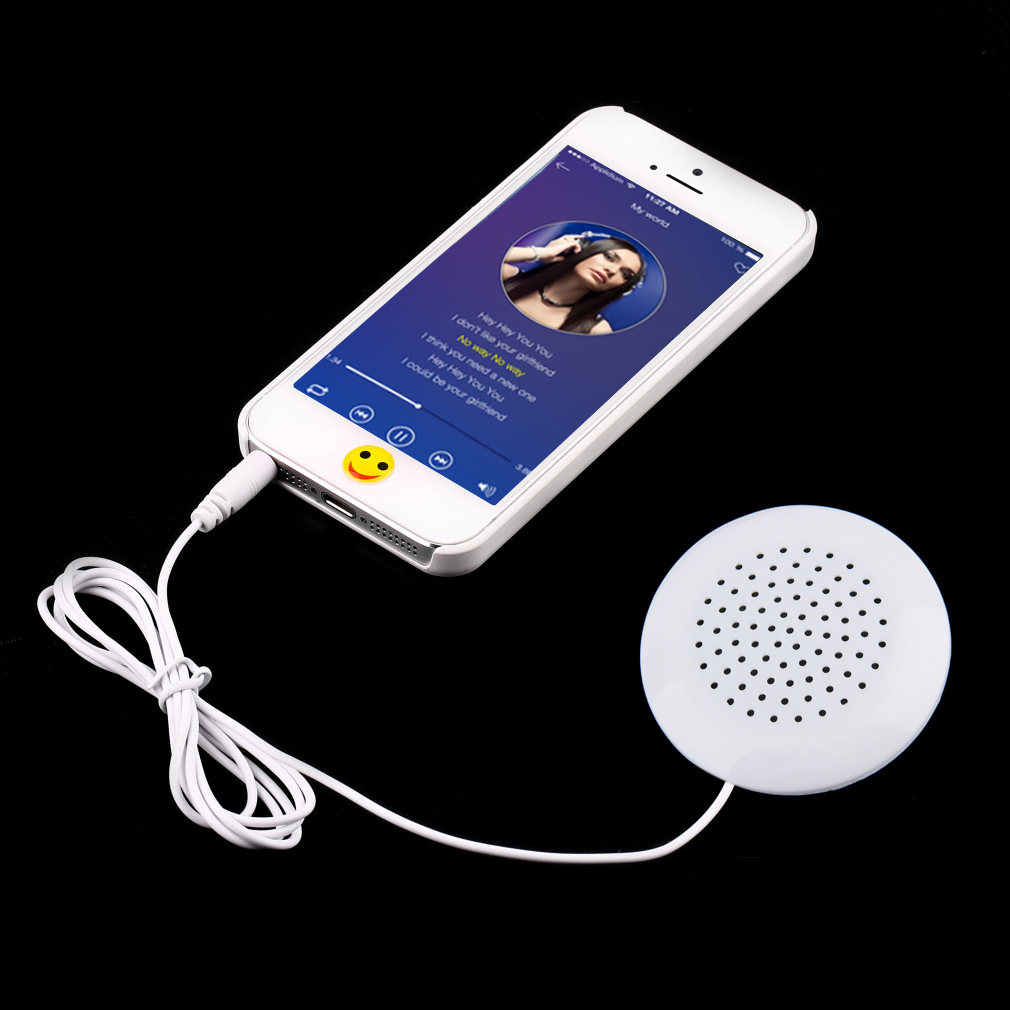 F06085 Mini 3.5mm Pillow Speaker for MP3 / MP4 Music Player Color White