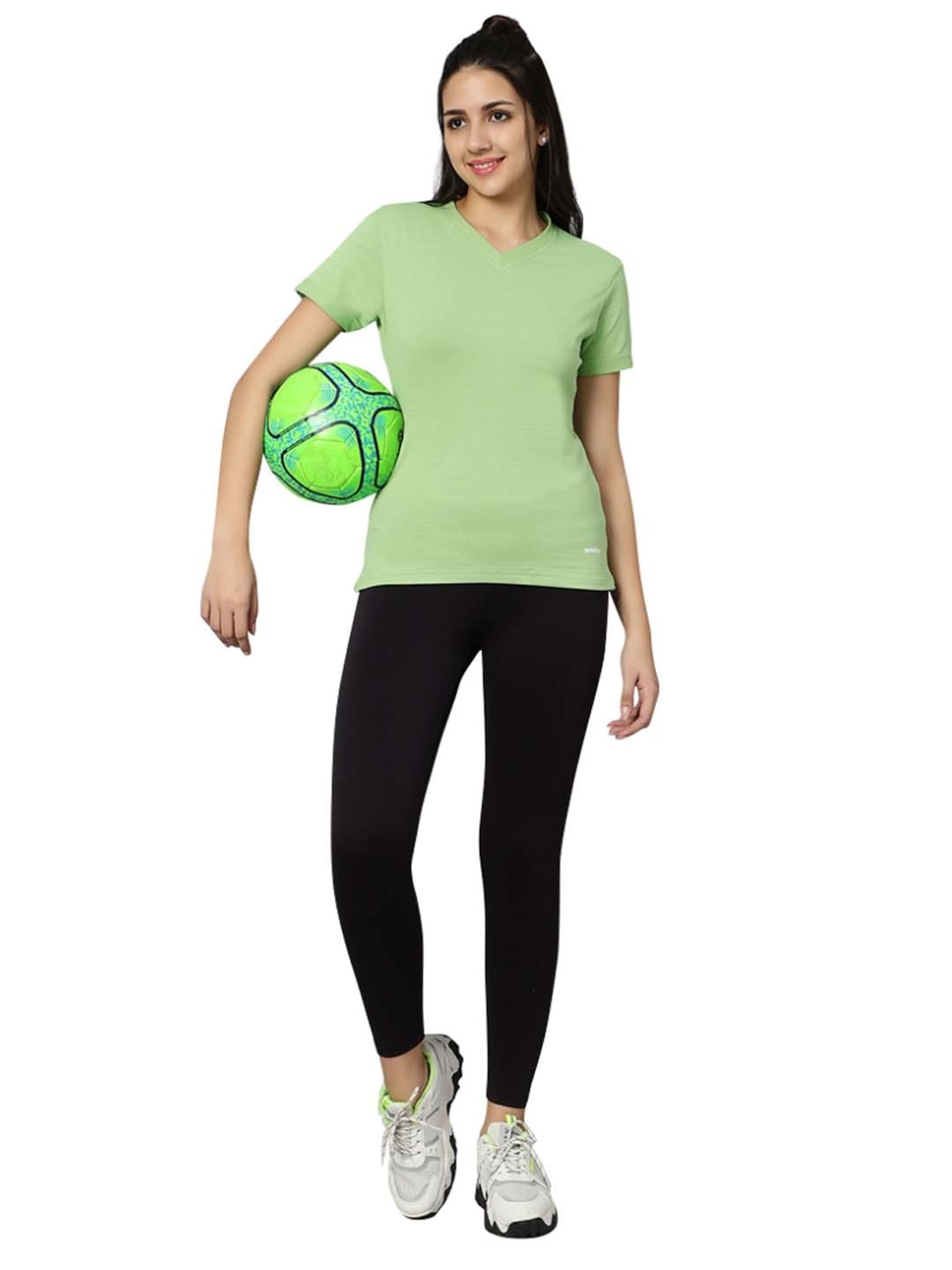 Omtex Green & Pink Regular Fit Sports T-Shirt - Pack Of 2