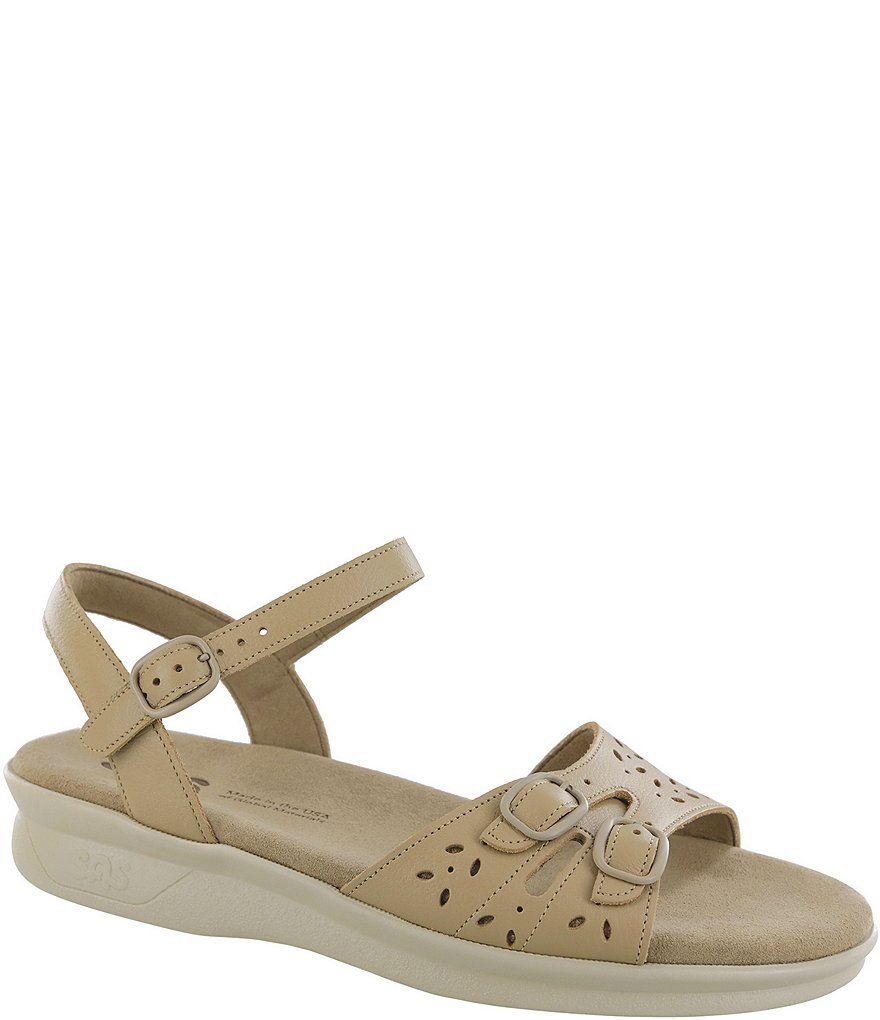 SAS Duo Leather Wedge Sandals