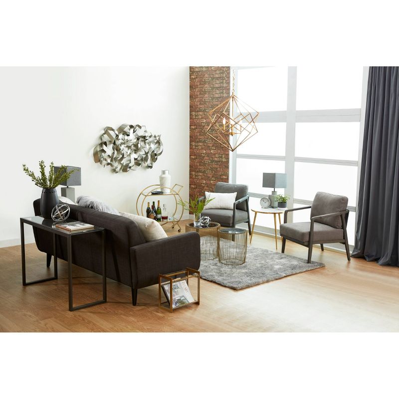 Flash Furniture Castleberry Rustic Wood Grain and Iron Kitchen Serving and Bar Cart