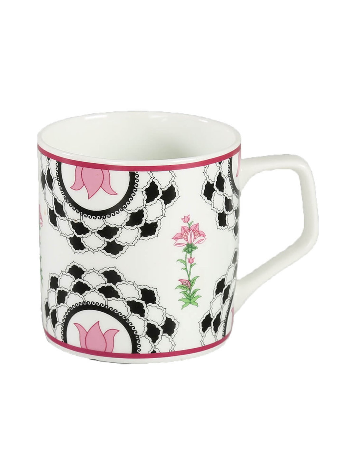 India Circus Multicolor Ceramic Coffee Mugs - Set of 6