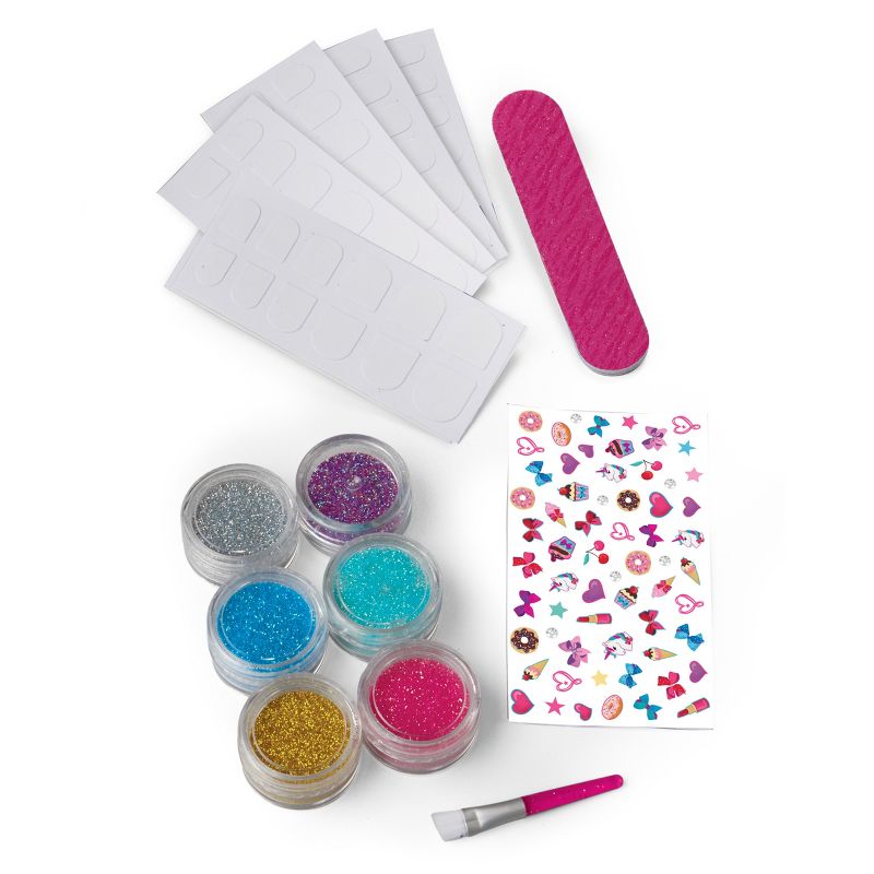 JoJo Siwa Glitter Nails - Glitter Manicure Kit with Custom Decals
