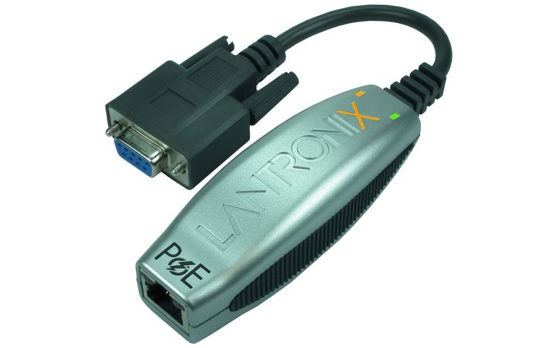 Lantronix Compact 1-Port Secure Serial (RS232) to IP Ethernet Device Server; Up to 256-bit AES encryption; Power Over Ethernet (PoE) 802.3AF