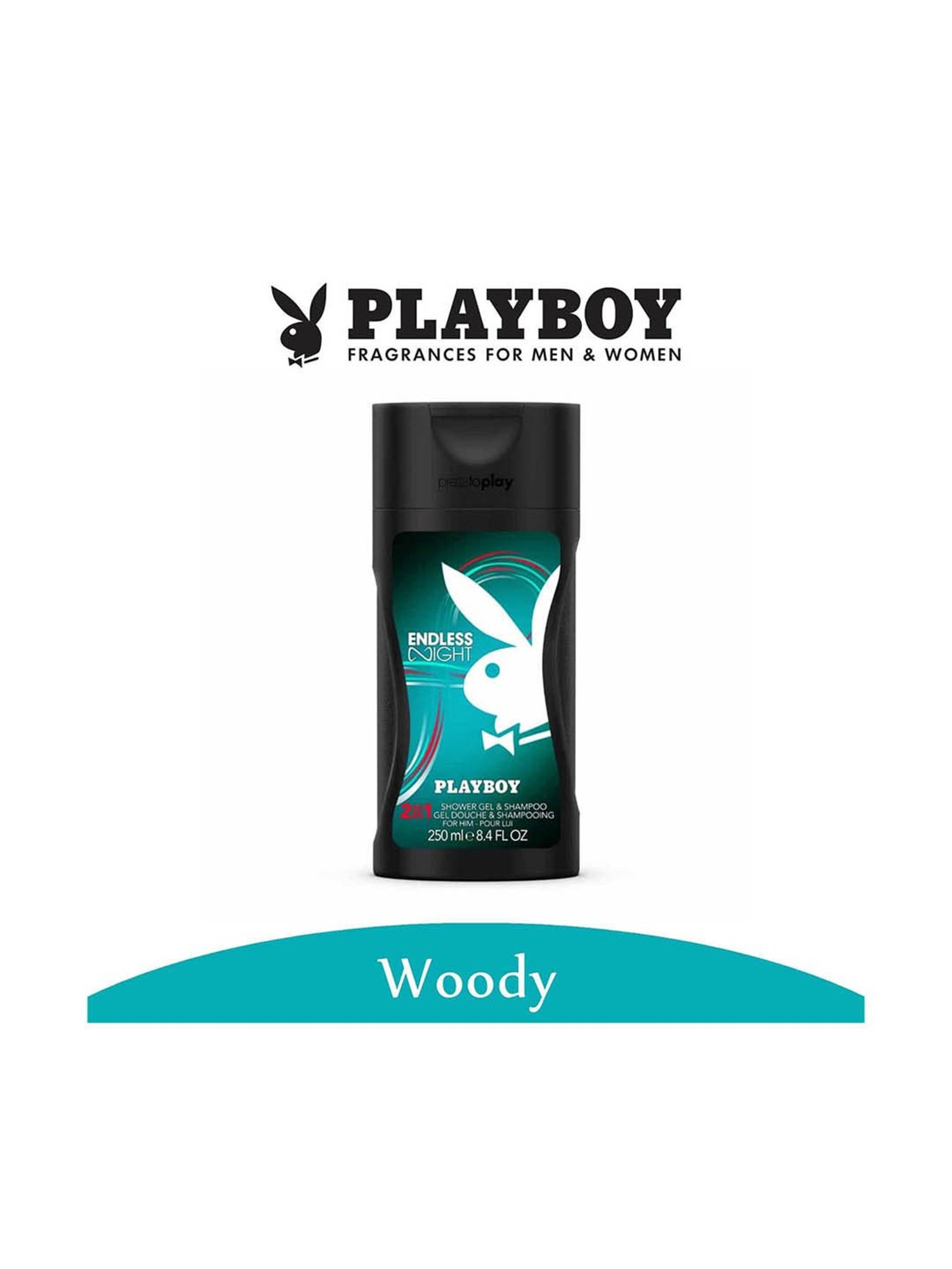 Playboy Endless Night Shower Gel and Shampoo for Men - 250 ml