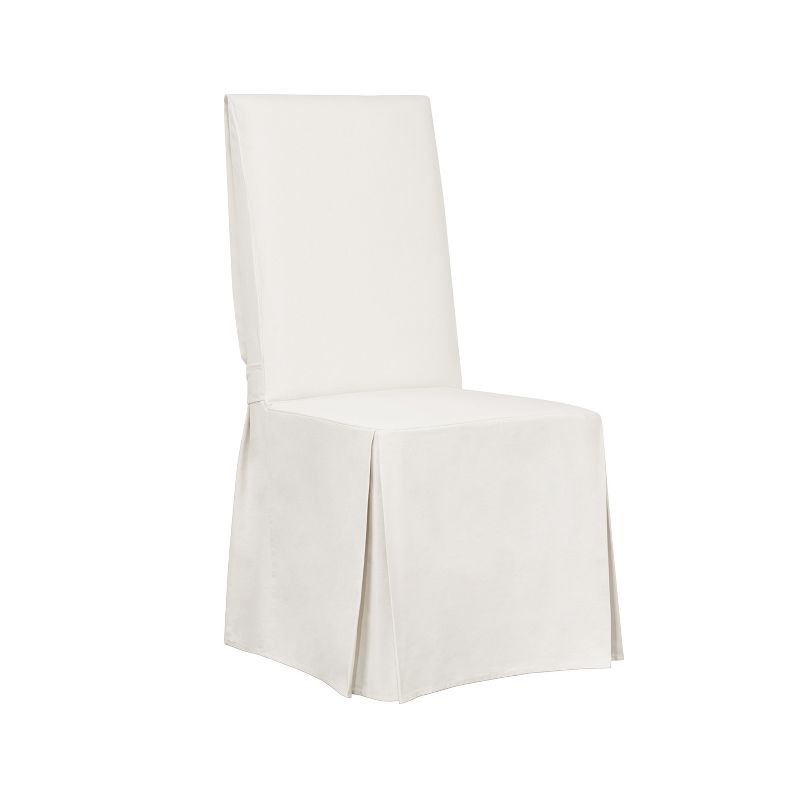 Essential Twill Dining Room Chair Slipcover White - Sure Fit