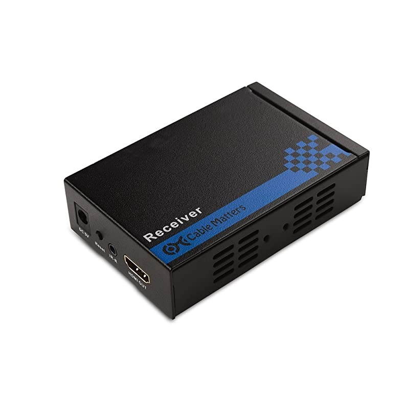 Receiver Box for HDMI Extender Over Ethernet (HDMI Over Ethernet, HDMI Over TCP/IP) up to 300 Feet