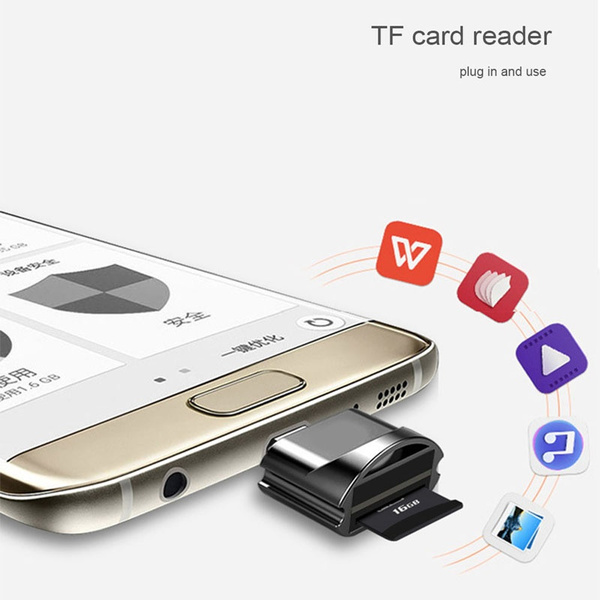 Mini Metal Card Reader Type-c Memory Card Reader OTG Connector Mobile Phone Connection USB 3.1 for Micro SD TF Card Support 128GB Portable