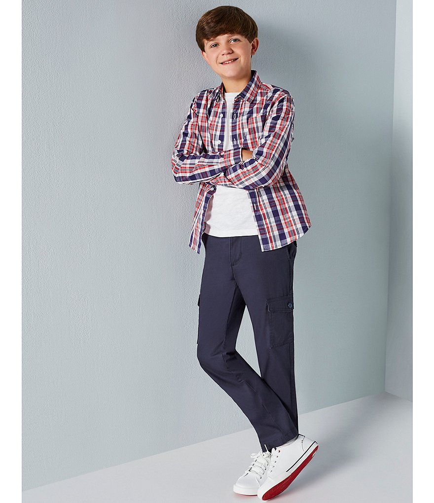 Ed-a-Mamma Kids White Striped Full Sleeves Shirt