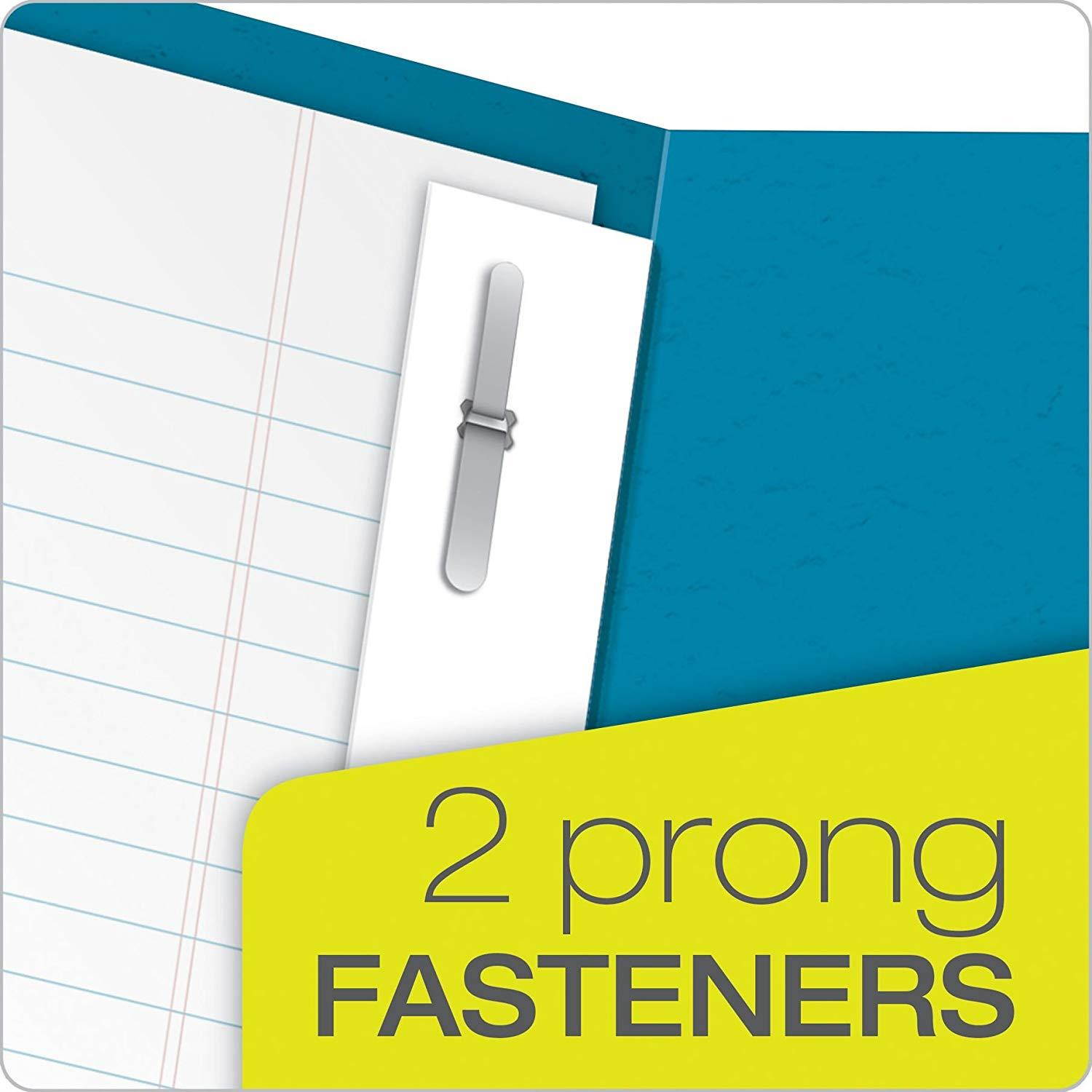Oxford Two-Pocket Folders w/Fasteners, Assorted Colors ,Letter Size, 25 per box (57713)