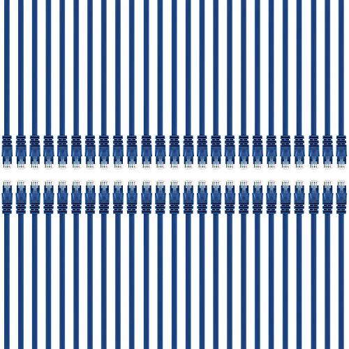 GearIT 50-Pack, Cat 6 Ethernet Cable Cat6 Snagless Patch 3 Feet - Snagless RJ45 Computer LAN Network Cord, Blue - Compatible with 48 Port Switch POE Rackmount 48port Gigabit
