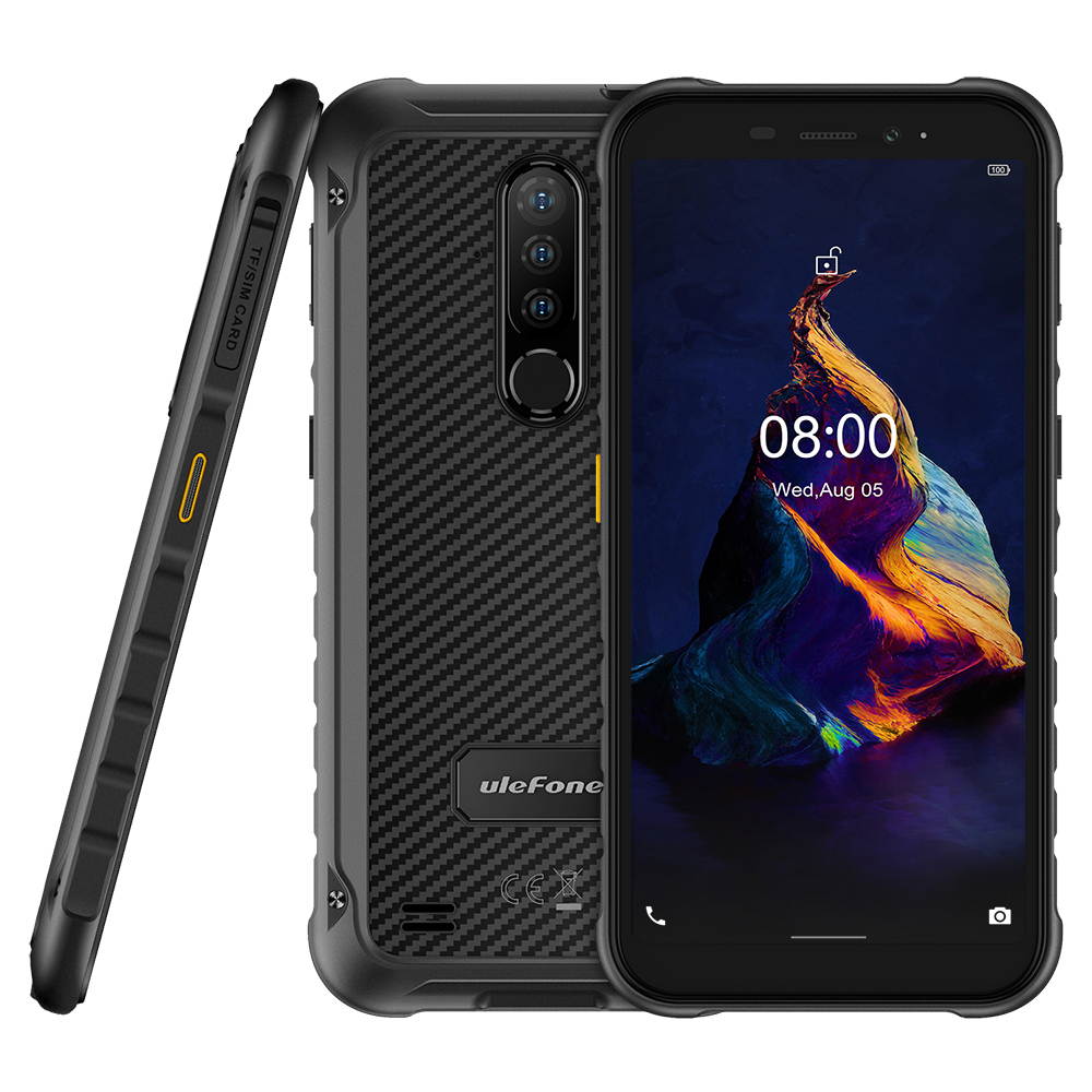 Ulefone Armor X8 4GB + 64GB Unlocked Rugged Phones, Android 10 Octa-core 13MP Triple Rear Camera + 8MP Front Camera, 5.7" HD+ 5080mAh Battery, Global Dual SIM 4G Rugged Smartphones