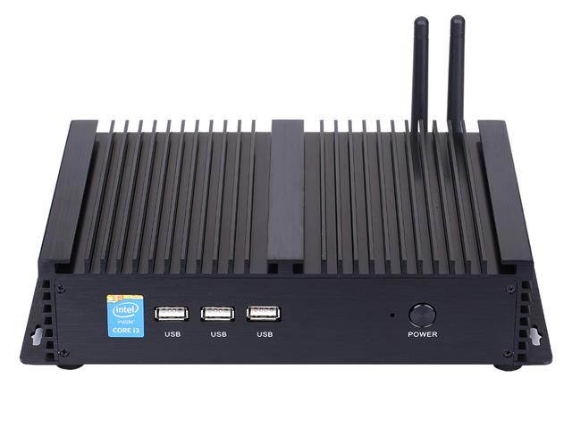 HUNSN Fanless Industrial PC, Mini Computer,  Intel Celeron 1007U/2955U,IM03, AC WiFi/BT4.0/VGA/HDMI/LAN/2COM RS232/7USB2.0,(8G RAM/128G SSD)