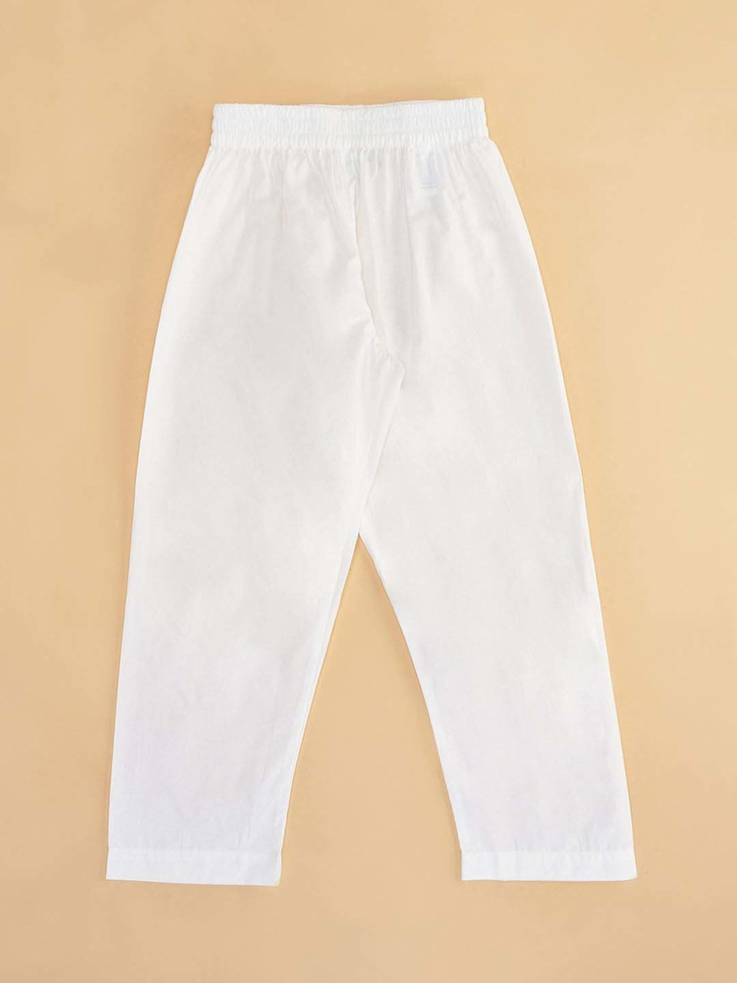 Indus Route by Pantaloons Kids Grey & White Cotton Printed Full Sleeves Kurta Set