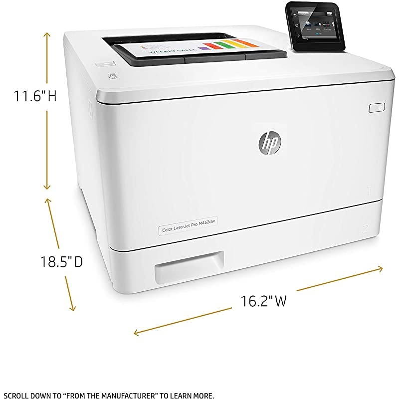 LaserJet Pro M452dw Wireless Color Laser Printer with Duplex Printing CF394A