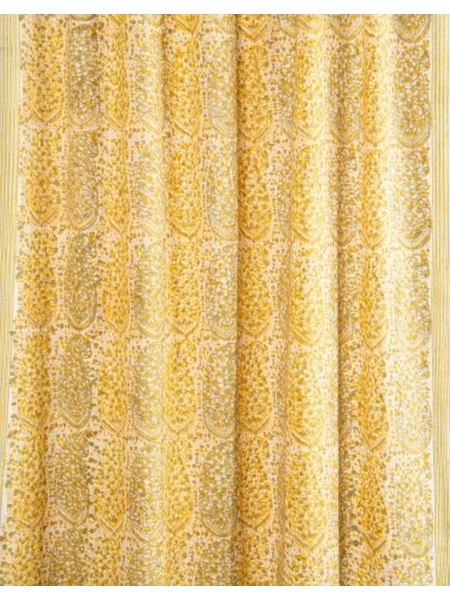 Fabindia Dayita Yellow 5 ft. Window Curtain - Single Piece