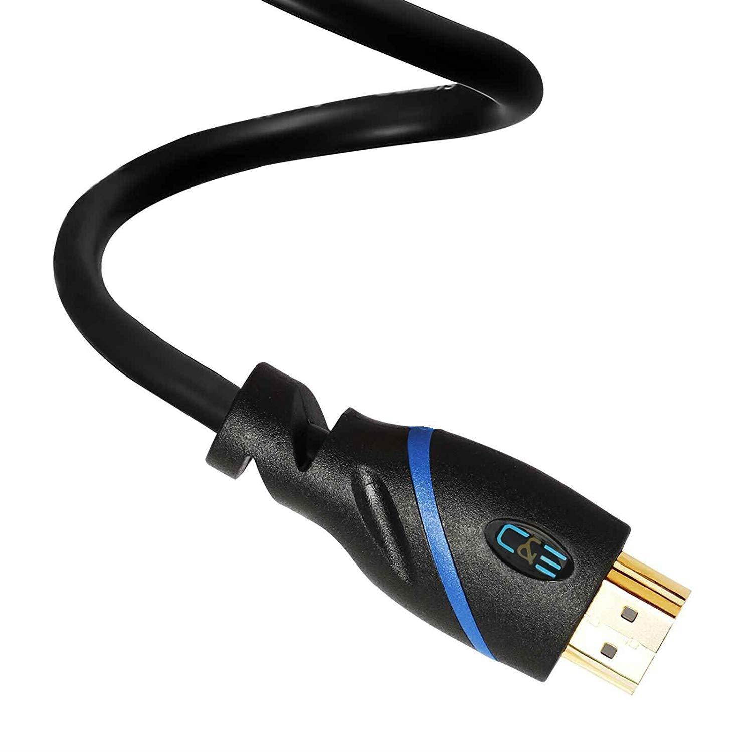 C&E 5 Pack, High Speed HDMI Cable Supports Ethernet, 3D and Audio Return [Newest Standard] 1.5 Feet, CNE574479